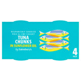Sainsbury's tuna chunks in sunflower oil 4x145g (British brand)