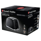 Sainsburys Russell Hobbs Honeycomb 2 Slice Toaster Black Plastic Kitchen Appliance- Buy online at McGrocer