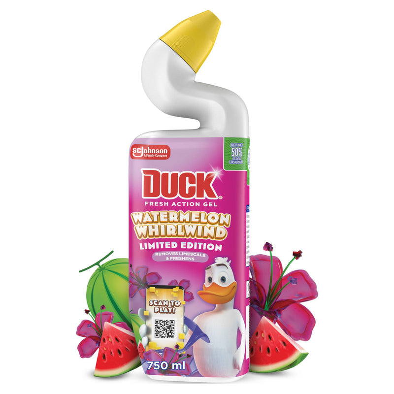 Duck Watermelon Whirlwind toilet cleaner 750ml, imported from the UK