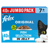 Sainsburys Felix Original Senior 7+ Fish Selection in Jelly Wet Cat Food 40 x 85g- Buy online at McGrocer