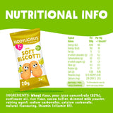 Kiddylicious pear soft biscotti baby snack 6x20g, UK version