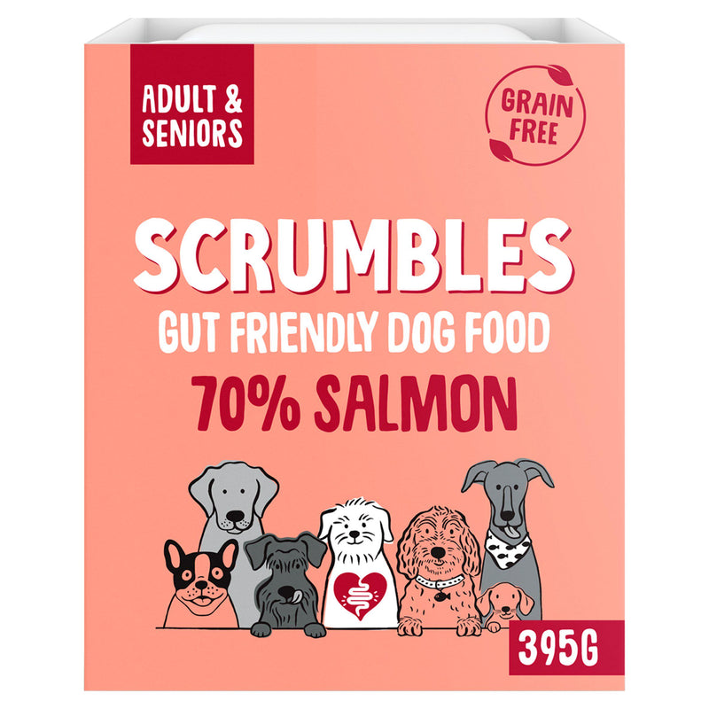 Scrumbles salmon wet dog food 395g (British brand)
