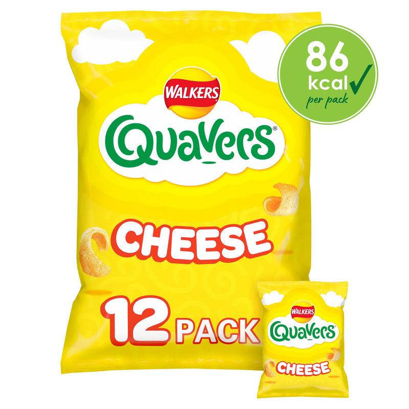 Walkers Quavers Cheese crisps multipack 12x16g, UK version