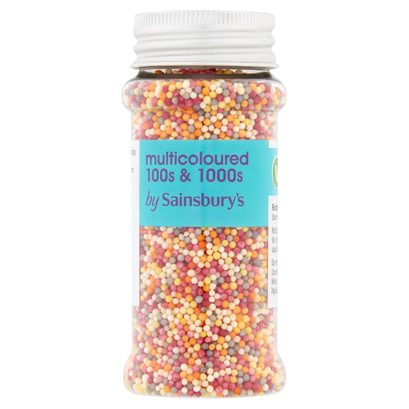 Sainsbury's 100s & 1000s cake sprinkles 80g, imported from the UK