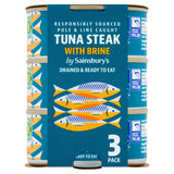 Sainsburys Sainsbury's Tuna Steak in Brine 3x120g- Buy online at McGrocer