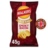 Walkers Smoky Bacon Potato Crisps 45g (British brand)