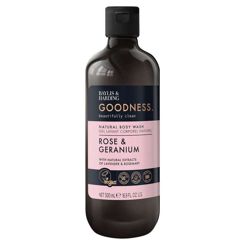 Baylis & Harding Rose Geranium Body Wash 500ml - British product