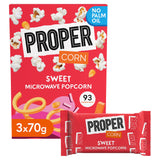 Propercorn sweet microwave popcorn 3x70g (British brand)