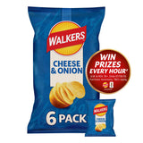 Sainsburys Walkers Cheese & Onion Multipack Potato Crisps 6x25g- Buy online at McGrocer