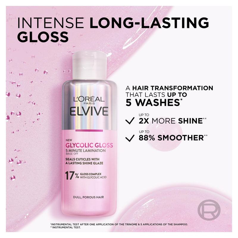 L'Oréal Paris hair treatment glycolic gloss lamination 200ml (British brand)