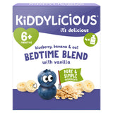 Sainsburys Kiddylicious Blueberry, Banana & Oat Bedtime Blend with Vanilla Baby Food Pouch 4x100g- Buy online at McGrocer