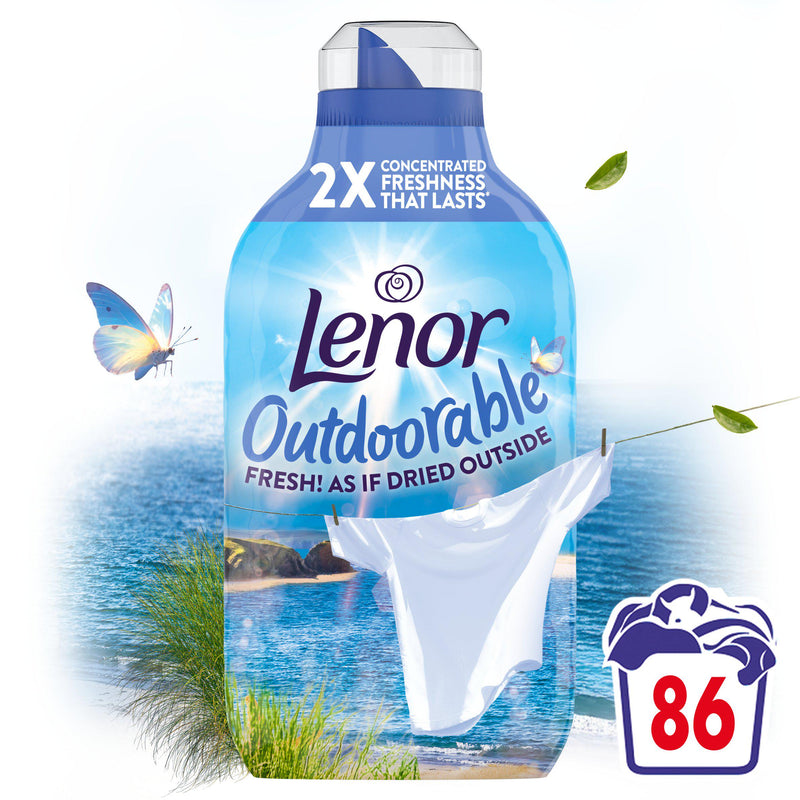 Lenor fabric softener Seabreeze Stroll 86 washes - British product