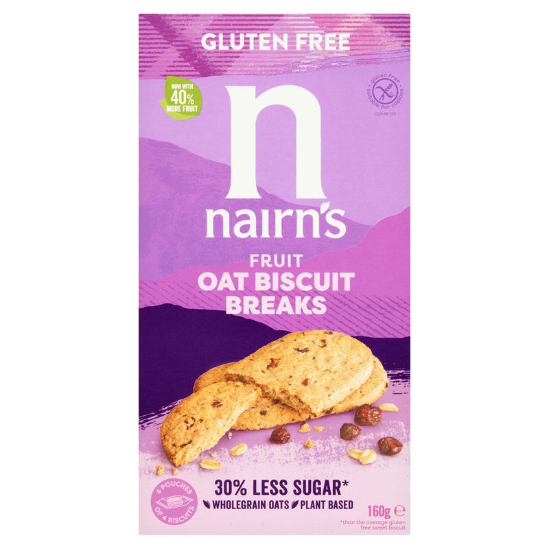 Nairn's oat and fruit biscuits 160g, imported from the UK