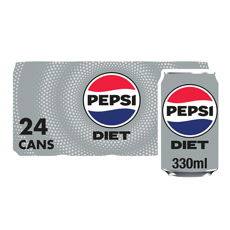 Pepsi Diet cola cans 24x330ml, UK version