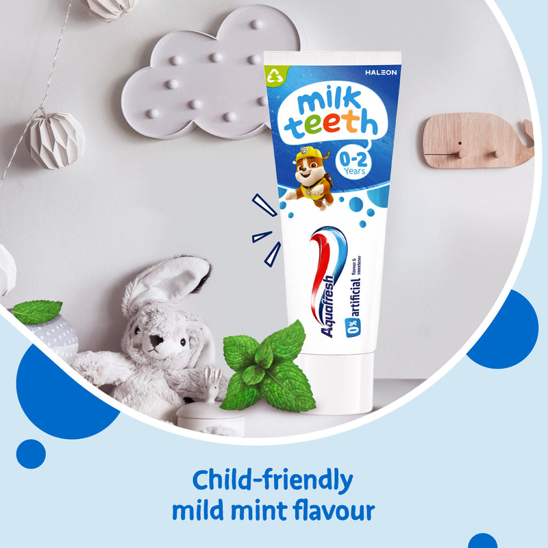 Aquafresh Paw Patrol milk teeth toothpaste 0-2 years 50ml, imported from the UK