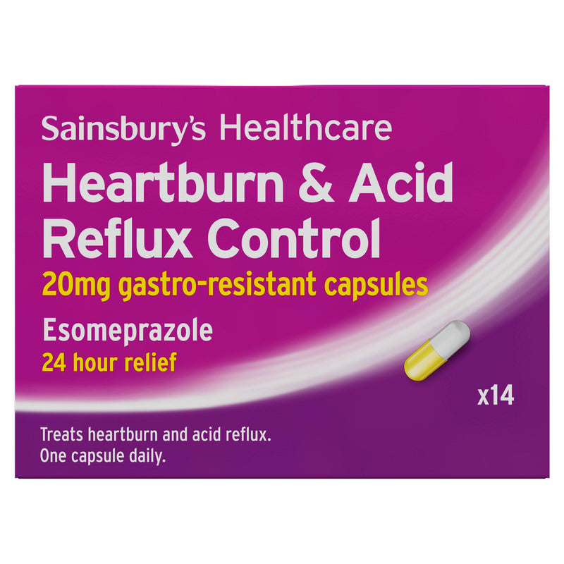 Sainsbury's indigestion relief 20mg capsules 14 pack, imported from the UK