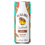 Malibu coconut rum and cola pre-mixed can 250ml - British product