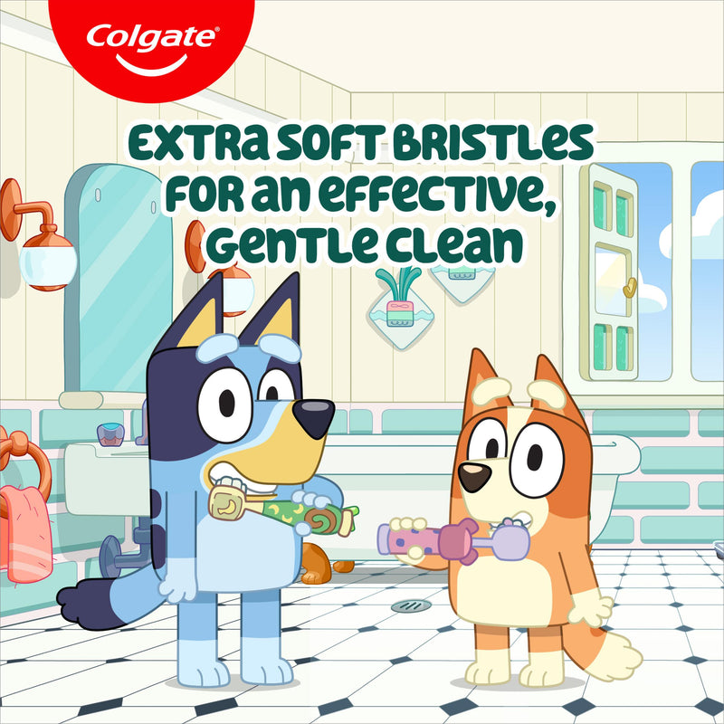 Colgate kids Bluey extra soft manual toothbrush x2 - British product