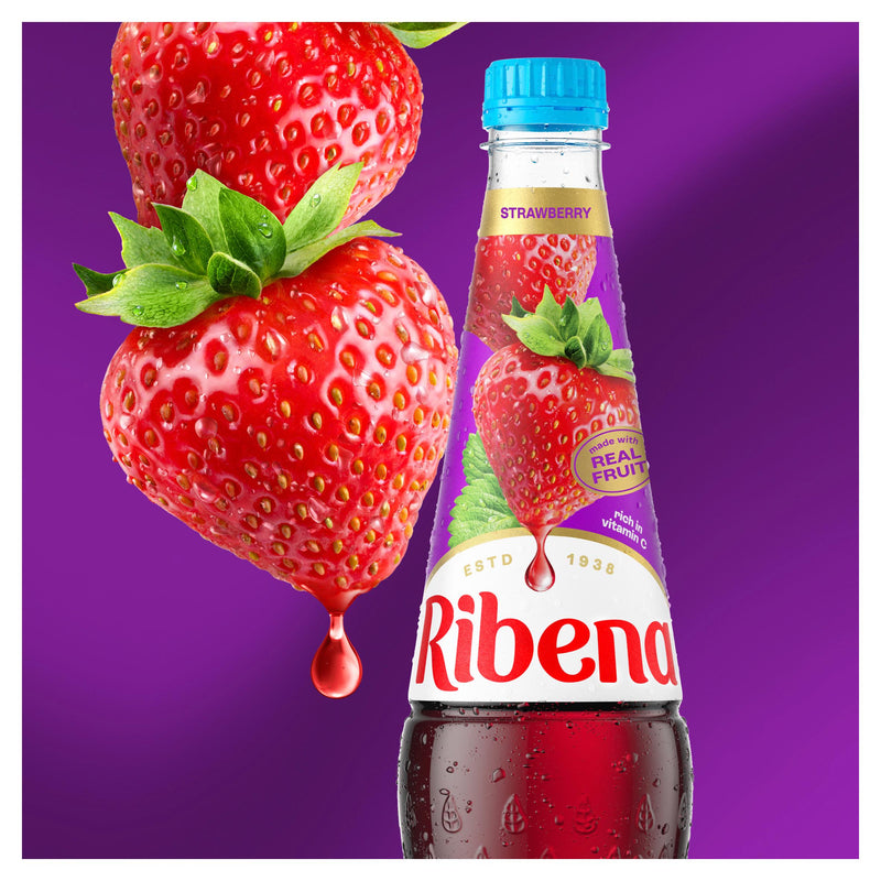 Ribena strawberry squash no added sugar 850ml - British product