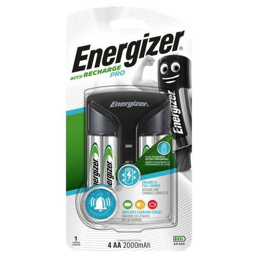 Energizer Battery Charger, Pro with AA Batteries x4