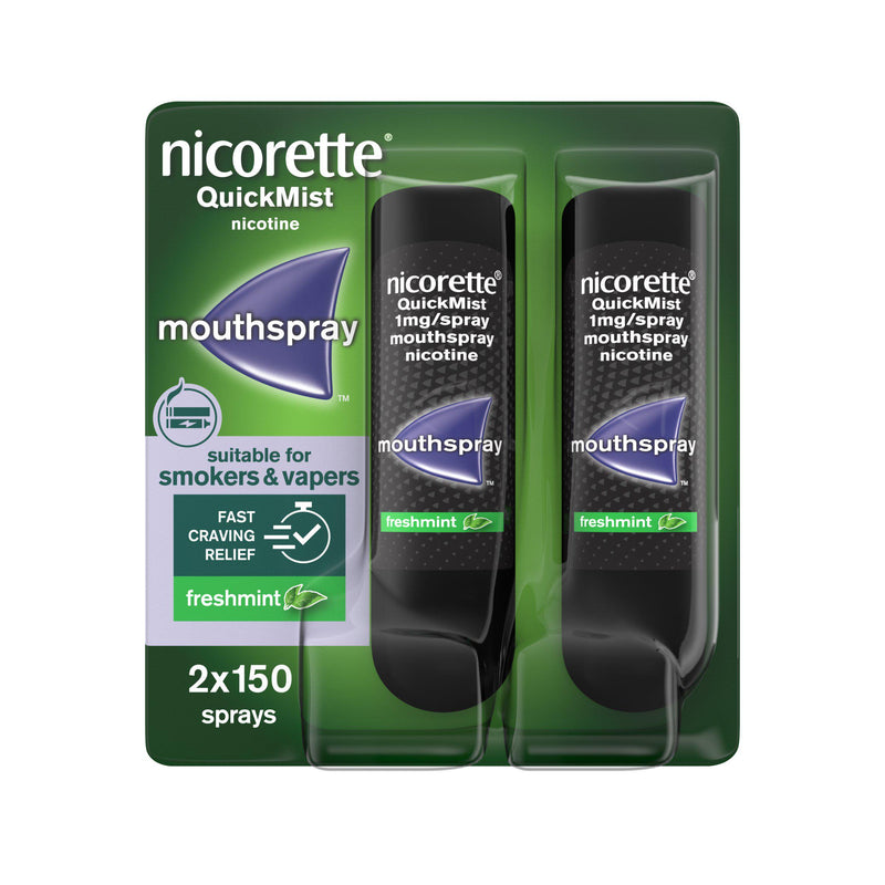 Nicorette mouthspray Freshmint 2 units, imported from the UK