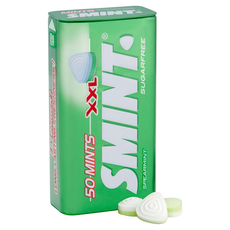 Smint XXL Spearmint sugarfree mints in tin 35g - British product