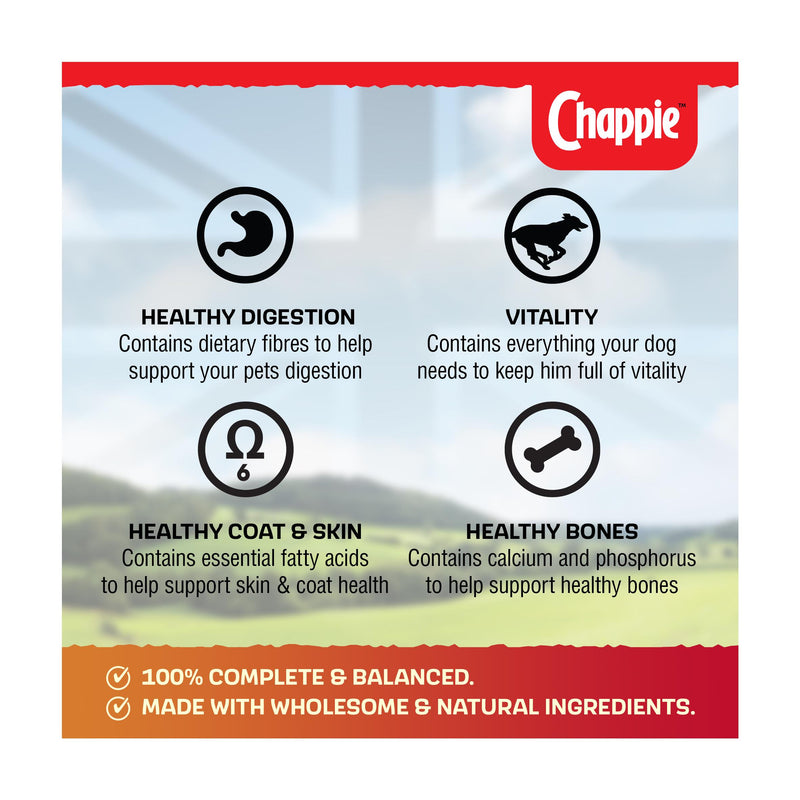 Chappie adult wet dog food loaf 6x412g tins - British product