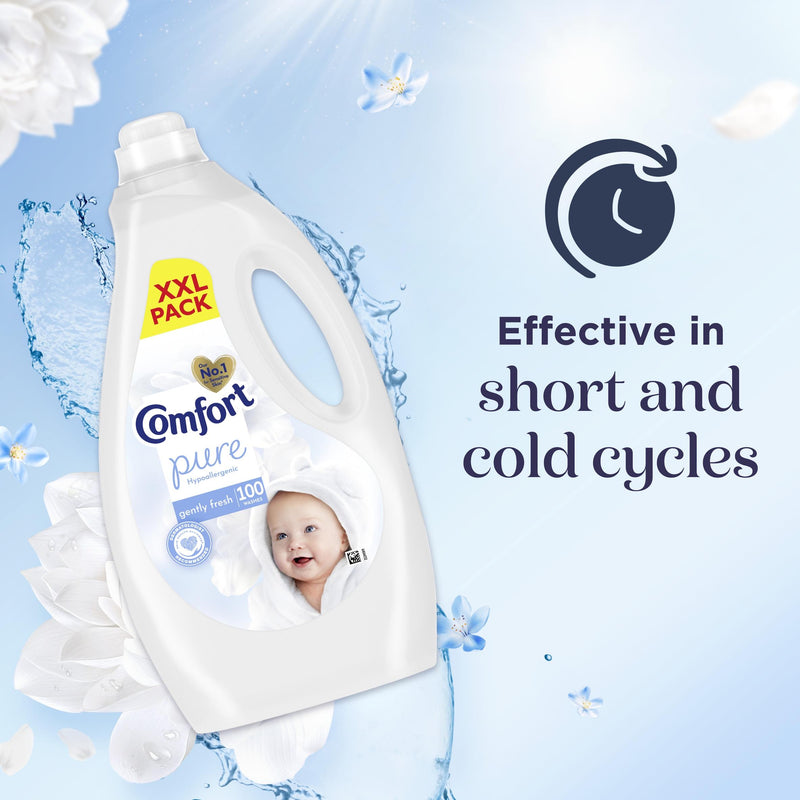 Comfort Pure Gently Fresh fabric conditioner 3L, imported from the UK