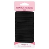 Sainsbury's hair bands black x30, imported from the UK