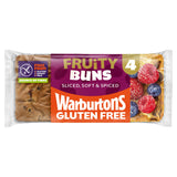 Warburtons cinnamon raisin gluten free buns 4 pack (British brand)