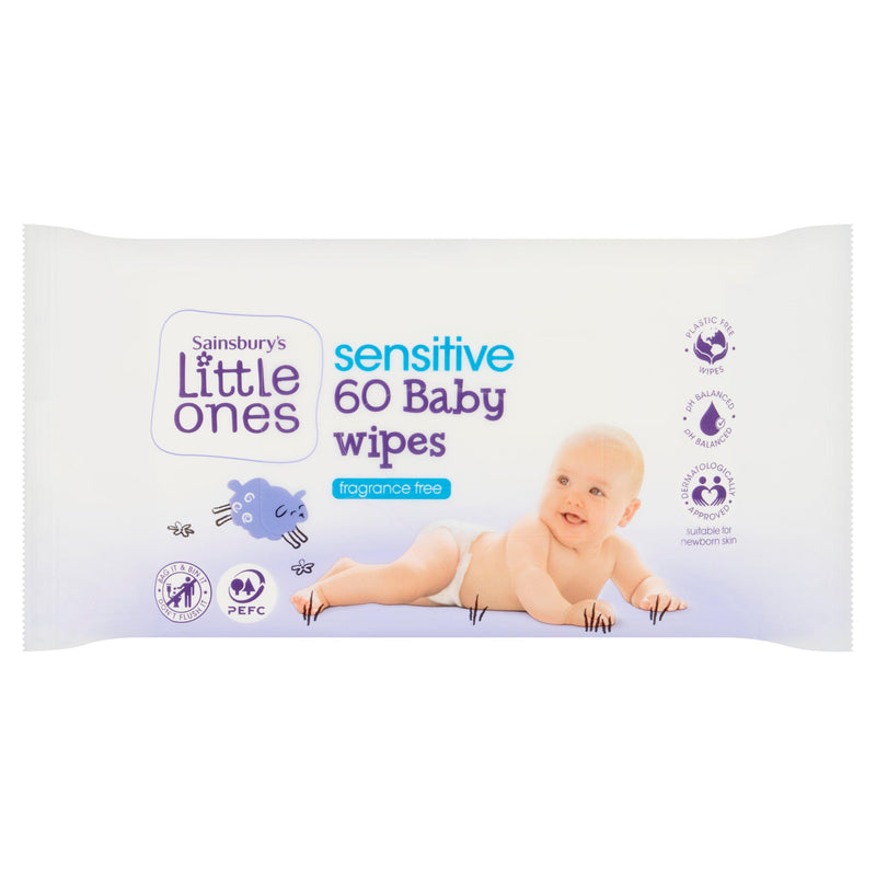 Little Ones sensitive baby wipes 60 pack (British brand)