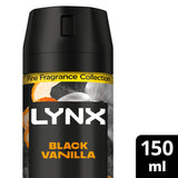 Sainsburys Lynx Black Vanilla 72h Fine Fragrance Deodorant Body Spray for Men 150ml- Buy online at McGrocer
