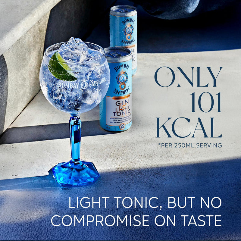 Bombay Sapphire Gin & Tonic Light 250ml - British product