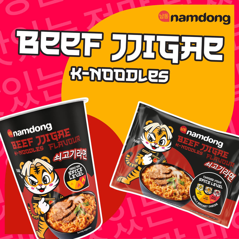 Namdong instant noodle block Beef Jjigae 120g - British product