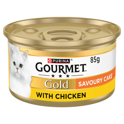Sainsburys Gourmet Gold Savoury Cake Chicken Wet Cat Food 85g- Buy online at McGrocer