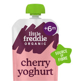 Sainsburys Little Freddie Organic Cherry Greek Style Yoghurt Baby Food Pouch 100g- Buy online at McGrocer