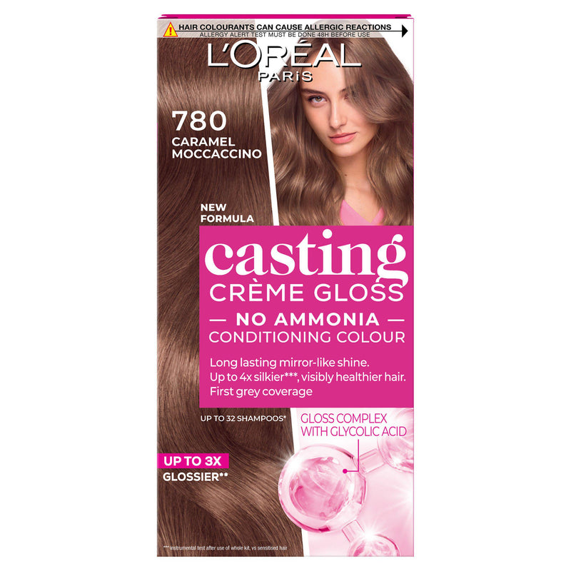 L'Oréal Paris Casting Creme Gloss 780 Caramel Moccaccino semi-permanent hair colour, imported from the UK