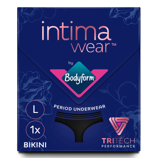 Bodyform Intimawear Period Underwear Bikini Black L GOODS Sainsburys   
