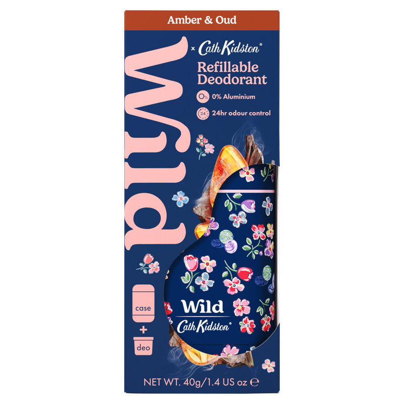 Wild deodorant starter pack Amber & Oud 40g (British brand)