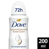 Sainsburys Dove Women Coconut & Jasmine 72h Advanced Care Antiperspirant Deodorant 200ml- Buy online at McGrocer