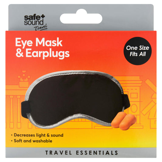 Safe + Sound Eye Mask & Earplugs GOODS Sainsburys   