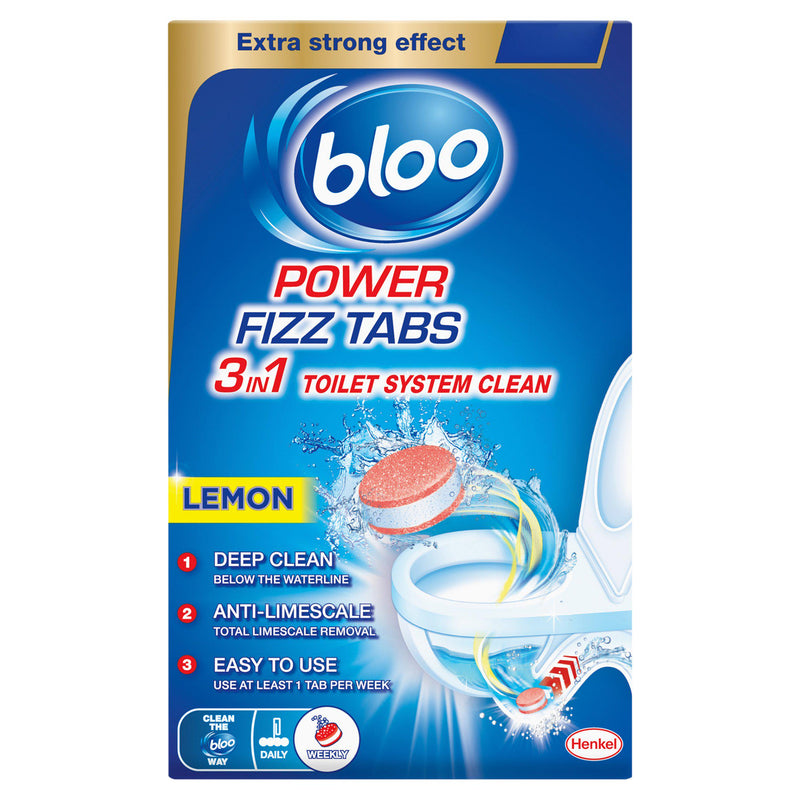 Bloo toilet fizz tabs lemon 8 pack - British product