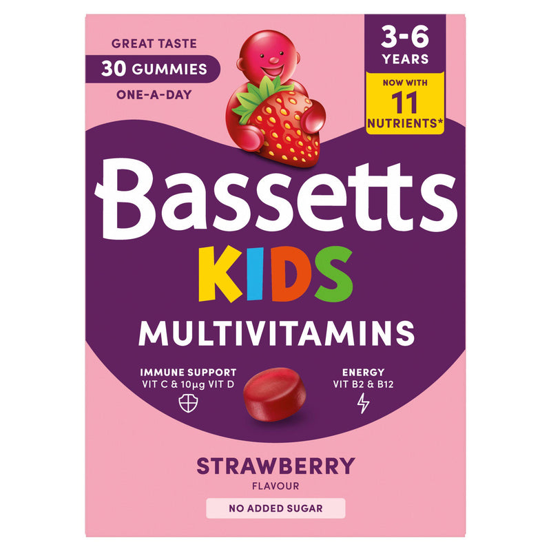 Bassetts strawberry multivitamin gummies for kids 30 count - British product