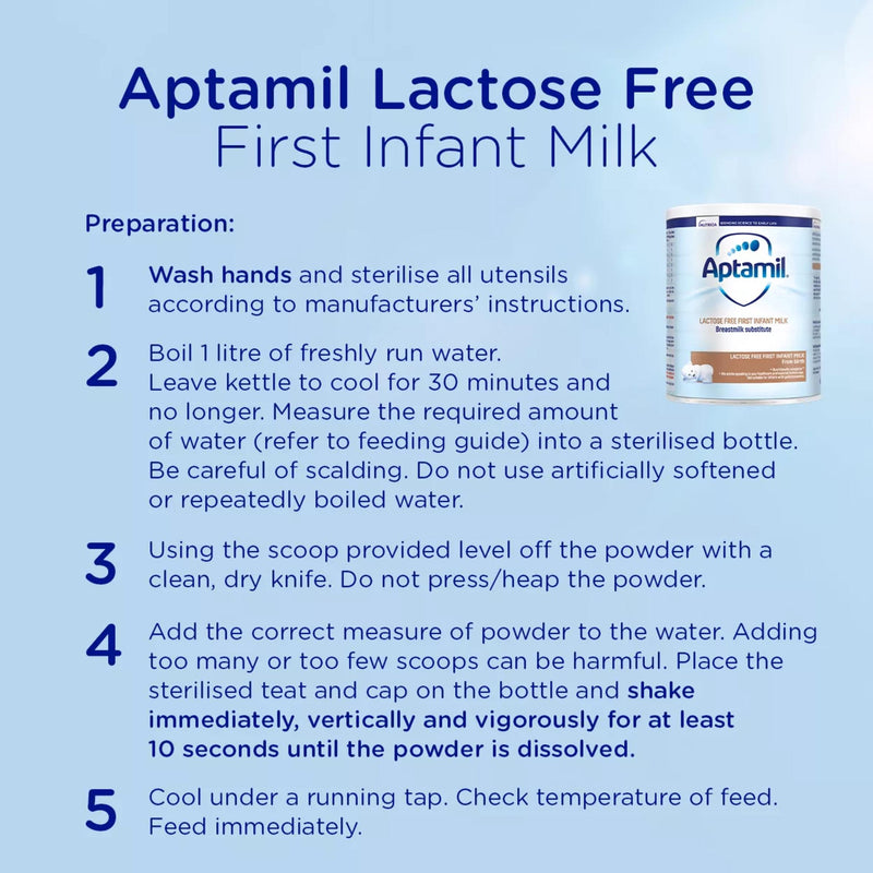 Aptamil lactose free baby milk powder 400g - British product