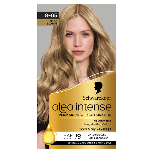 Schwarzkopf Oleo Intense Beige Blonde 8-05 Permanent Colour GOODS Sainsburys   
