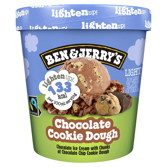 Ben & Jerry's Chocolate Cookie Dough Light Ice Cream Tub 465ml