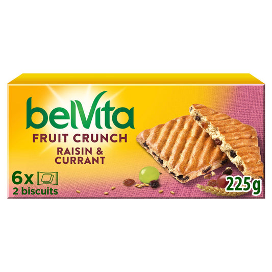 Belvita Fruit Crunch Raisin & Currant Biscuits Pack x6 225g GOODS Sainsburys   