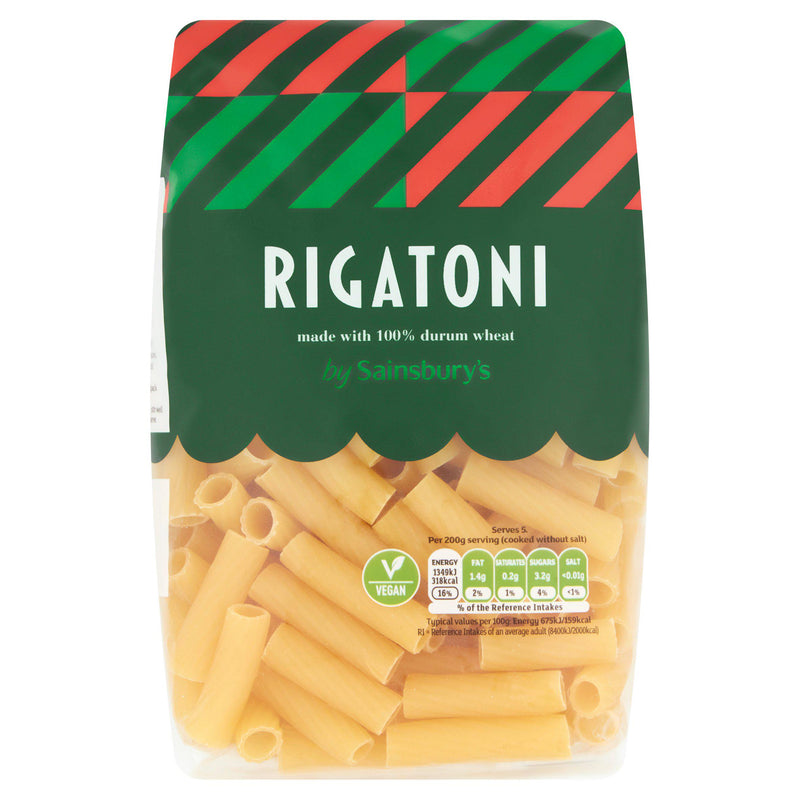 Sainsbury's rigatoni tubes pasta 500g - British product