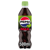 Pepsi Max No Sugar Lime Soft Drink 500ml, imported from the UK