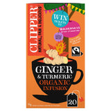 Clipper organic ginger and turmeric tea bags 20 pack - British product